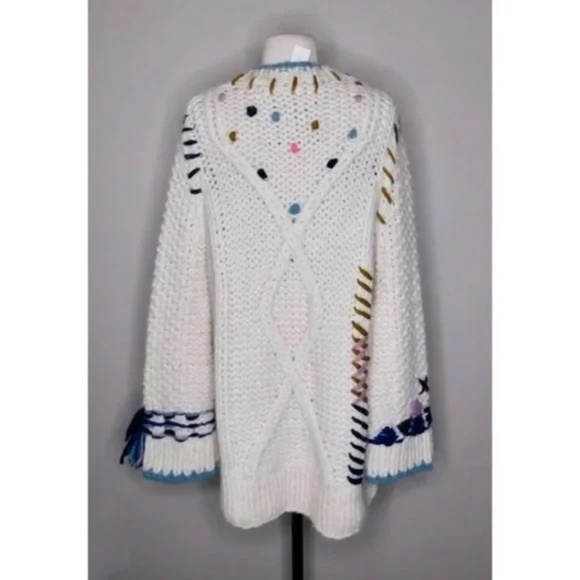 NWT!! ANTHROPOLOGIE Lima Handknit & Heartfelt Embroidered Cardigan Sweater XS/S - Picture 10 of 15